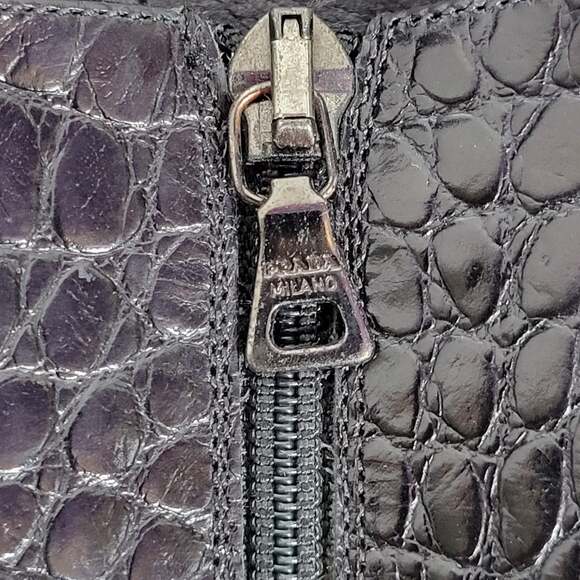 Prada Crocodile Leather Heeled Knee High Boots, size 38 (US 8) - Picture 7 of 12